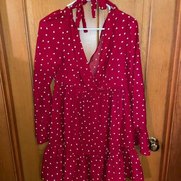 Shein red dress. Never worn. Size medium - Picture 2 of 2